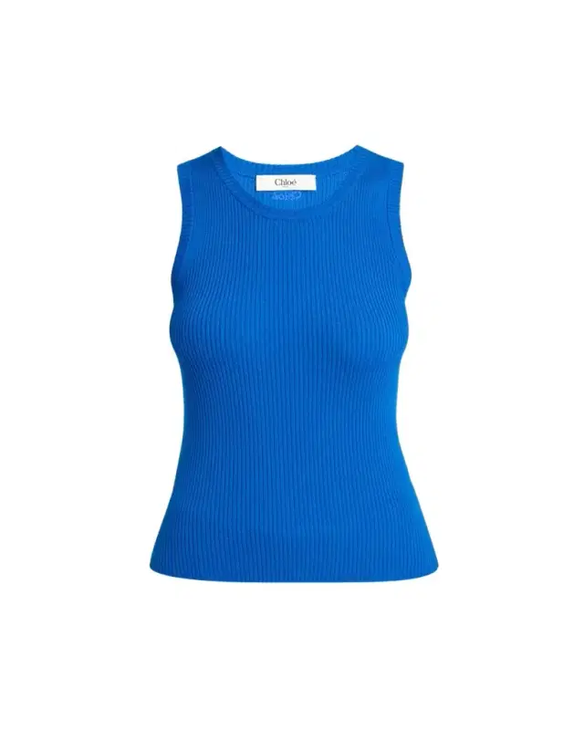 Wool Rib Knit Tank Top