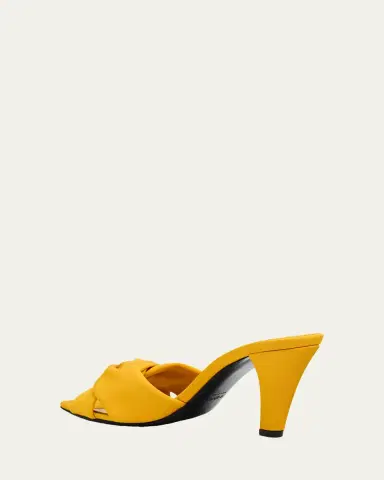 Saint Laurent 75mm Franciane Satin Mule Sandals | Thumbnail 2 Saint Laurent 75mm Franciane Satin Mule Sandals | Thumbnail 2
