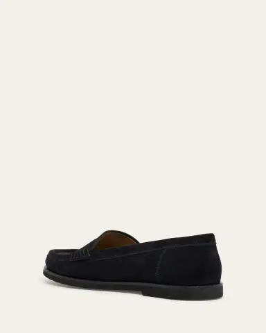 Gianvito Rossi Suede Penny Loafers | Thumbnail 2 Gianvito Rossi Suede Penny Loafers | Thumbnail 2