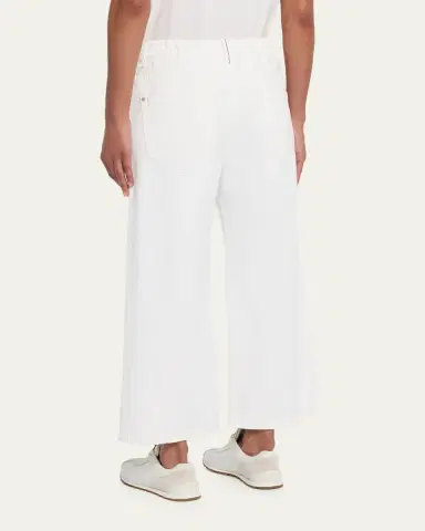 Brunello Cucinelli Garment Dye Wide-Leg Ankle Pants | Thumbnail 3 Brunello Cucinelli Garment Dye Wide-Leg Ankle Pants | Thumbnail 3