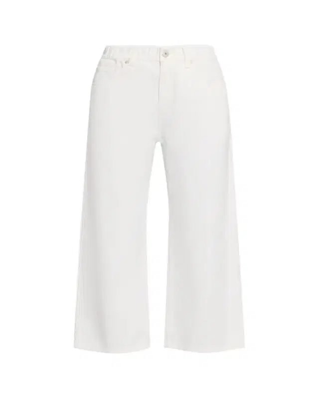 Garment Dye Wide-Leg Ankle Pants