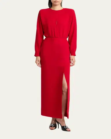 Valentino Garavani Cutout Silk Column Maxi Dress | Thumbnail 2