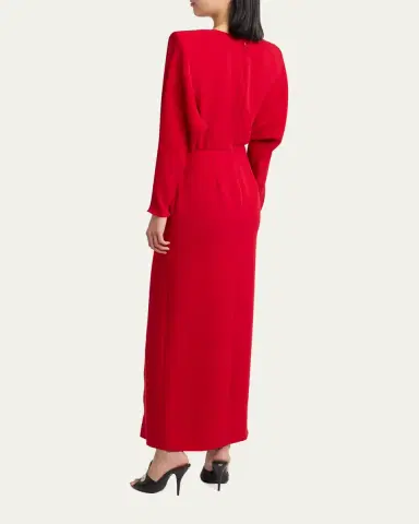 Valentino Garavani Cutout Silk Column Maxi Dress | Thumbnail 3