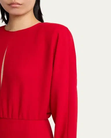 Valentino Garavani Cutout Silk Column Maxi Dress | Thumbnail 5