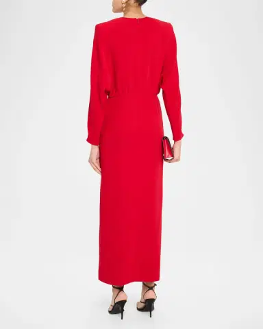 Valentino Garavani Cutout Silk Column Maxi Dress | Thumbnail 7