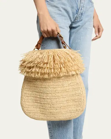 Saint Laurent Roady Fringed Raffia Shoulder Bag | Thumbnail 2 Saint Laurent Roady Fringed Raffia Shoulder Bag | Thumbnail 2