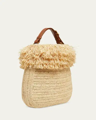 Saint Laurent Roady Fringed Raffia Shoulder Bag | Thumbnail 3 Saint Laurent Roady Fringed Raffia Shoulder Bag | Thumbnail 3