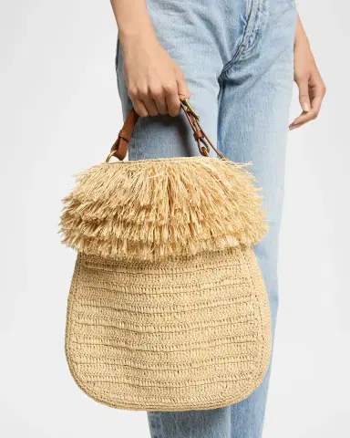 Saint Laurent Roady Fringed Raffia Shoulder Bag | Thumbnail 6 Saint Laurent Roady Fringed Raffia Shoulder Bag | Thumbnail 6