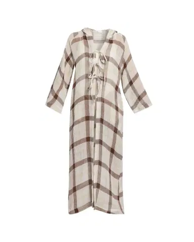 Lisa Marie Fernandez Plaid Maxi Beach Cape | Thumbnail 1