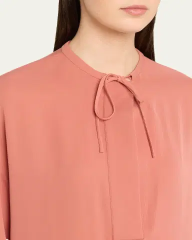 Giorgio Armani Triple Silk Georgette Neck-Tie Blouse | Thumbnail 5