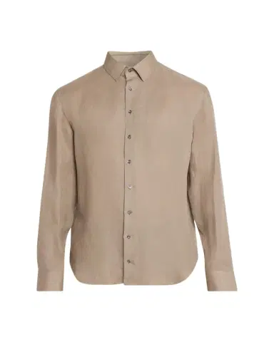 Giorgio Armani Men's Linen Button-Down Shirt | Thumbnail 1