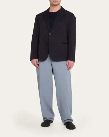 Giorgio Armani Men's Silk Wide-Leg Trousers | Thumbnail 2 Giorgio Armani Men's Silk Wide-Leg Trousers | Thumbnail 2