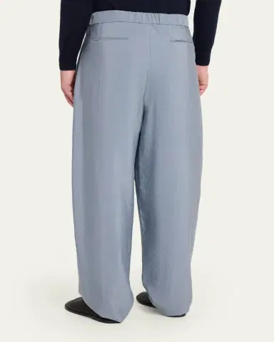 Giorgio Armani Men's Silk Wide-Leg Trousers | Thumbnail 3 Giorgio Armani Men's Silk Wide-Leg Trousers | Thumbnail 3
