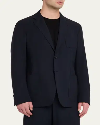 Giorgio Armani Men's Virgin Wool Single-Breasted Sport Coat | Thumbnail 4
