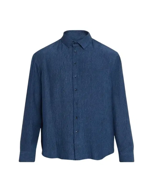Men's Silk Button-Down Shirt