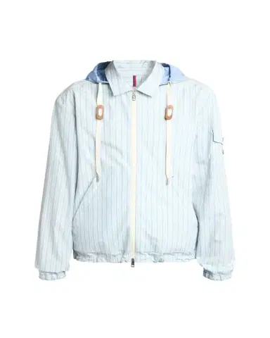 Moncler Men's Havas Stripe Full-Zip Hooded Shirt Jacket | Thumbnail 1
