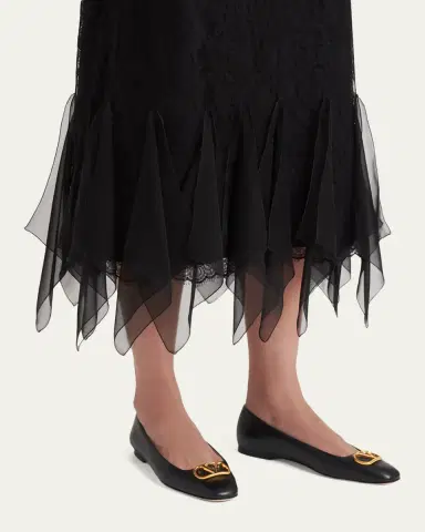 Valentino Garavani VLogo Signature Leather Ballerina Flats | Thumbnail 2 Valentino Garavani VLogo Signature Leather Ballerina Flats | Thumbnail 2