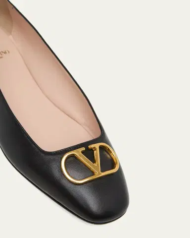 Valentino Garavani VLogo Signature Leather Ballerina Flats | Thumbnail 5 Valentino Garavani VLogo Signature Leather Ballerina Flats | Thumbnail 5