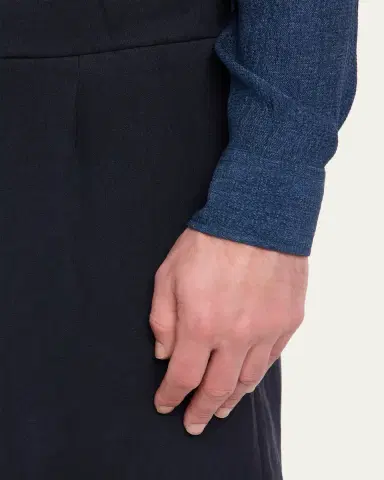 Giorgio Armani Men's Single-Pleat Linen Canvas Trousers | Thumbnail 5 Giorgio Armani Men's Single-Pleat Linen Canvas Trousers | Thumbnail 5