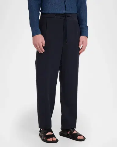 Giorgio Armani Men's Single-Pleat Linen Canvas Trousers | Thumbnail 8 Giorgio Armani Men's Single-Pleat Linen Canvas Trousers | Thumbnail 8