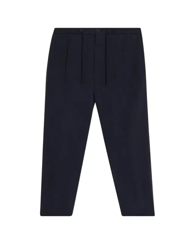 Men's Single-Pleat Linen Canvas Trousers