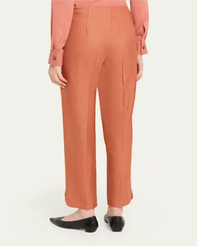 Giorgio Armani Silk Wool Straight-Leg Trousers | Thumbnail 3 Giorgio Armani Silk Wool Straight-Leg Trousers | Thumbnail 3