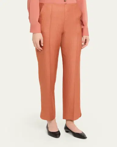 Giorgio Armani Silk Wool Straight-Leg Trousers | Thumbnail 4 Giorgio Armani Silk Wool Straight-Leg Trousers | Thumbnail 4