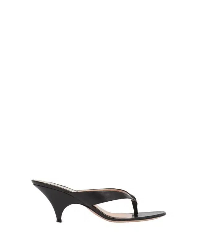 70mm Sofia Leather Thong Sandals
