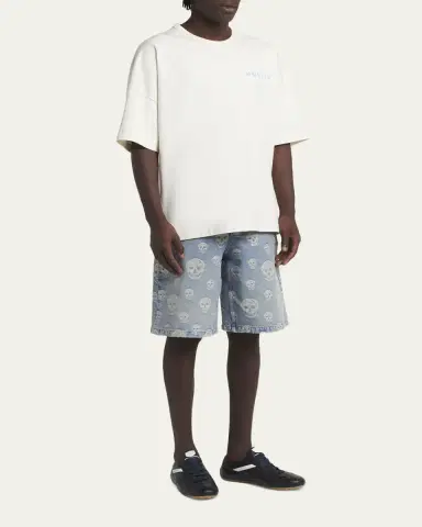 Alexander McQueen Men's Boxe Nappa Leather Low-Top Sneakers | Thumbnail 3