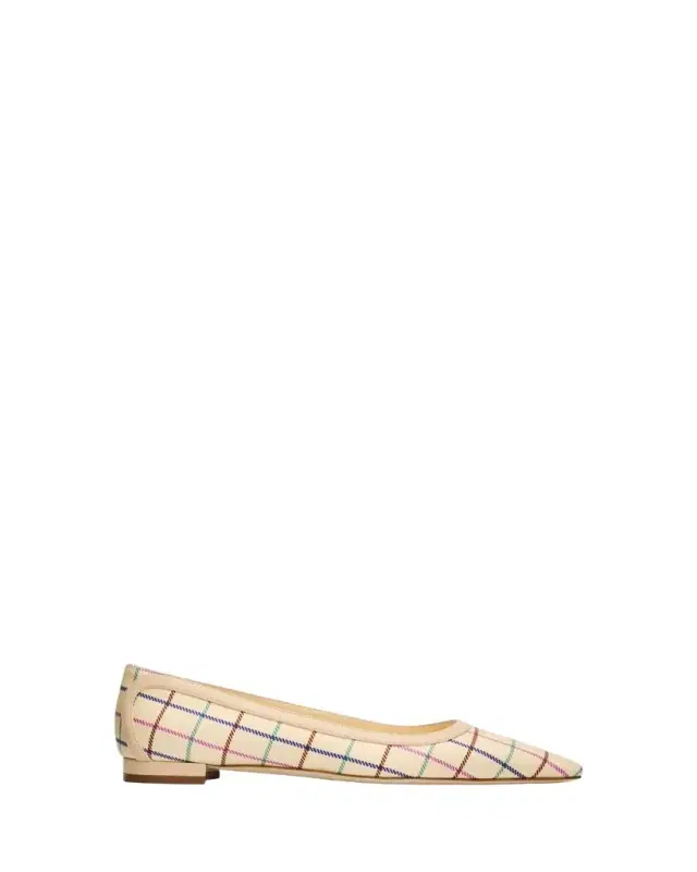 Filotas Plaid Silk Ballerina Flats