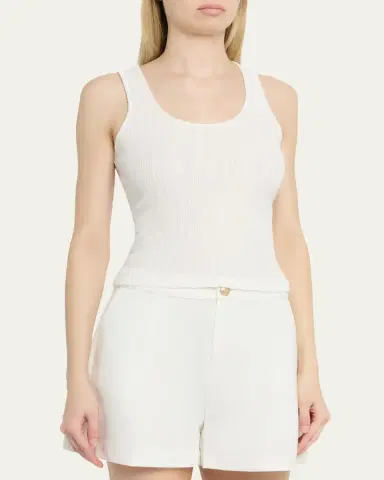 L'Agence Adira Pointelle Scoop-Neck Tee | Thumbnail 4