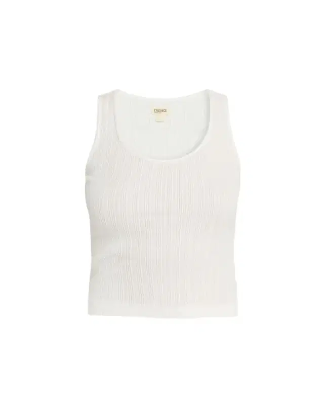 L'Agence Adira Pointelle Scoop-Neck Tee