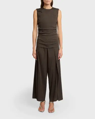Proenza Schouler White Label Anoushka Ruched Slub Linen Top | Thumbnail 11 Proenza Schouler White Label Anoushka Ruched Slub Linen Top | Thumbnail 11