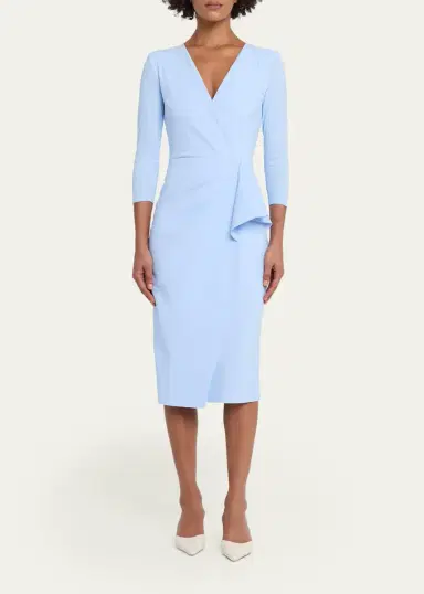 Chiara Boni La Petite Robe Zuhur Side-Ruffle Bodycon Midi Dress | Thumbnail 2