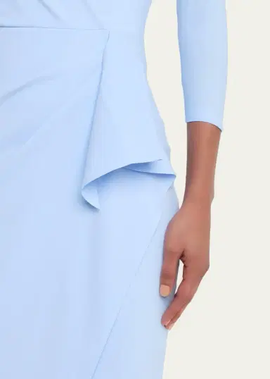 Chiara Boni La Petite Robe Zuhur Side-Ruffle Bodycon Midi Dress | Thumbnail 5