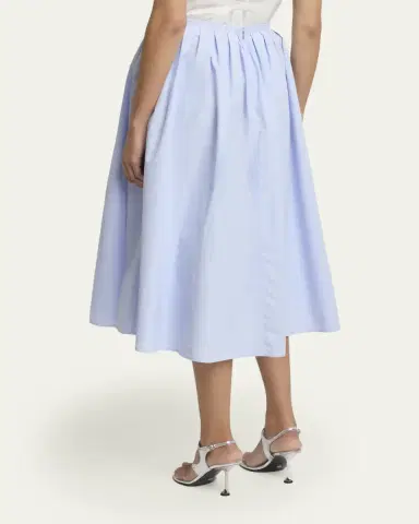 Proenza Schouler White Label Austin A-Line Technical Cotton Skirt | Thumbnail 3