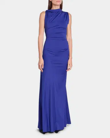 Victoria Beckham Sleeveless Draped Cutout Maxi Dress | Thumbnail 4 Victoria Beckham Sleeveless Draped Cutout Maxi Dress | Thumbnail 4