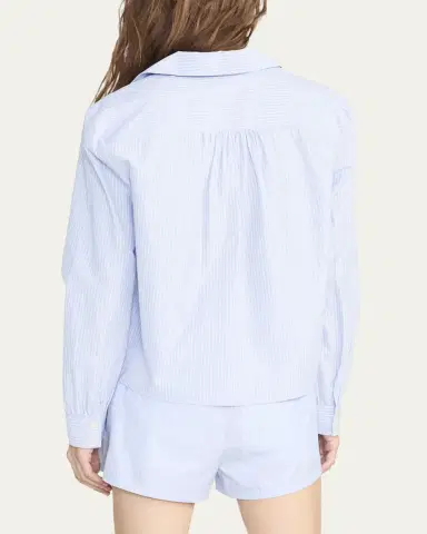 Frame The Striped Long-Sleeve Popover Shirt | Thumbnail 3