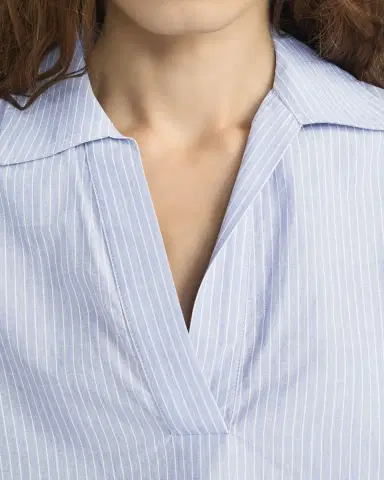 Frame The Striped Long-Sleeve Popover Shirt | Thumbnail 5