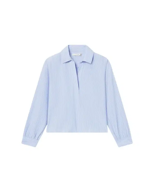 FRAME The Striped Long-Sleeve Popover Shirt