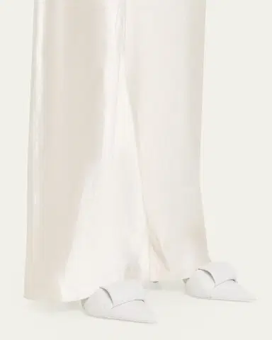 Loewe 70mm Origami Folded Leather Mule Pumps | Thumbnail 2