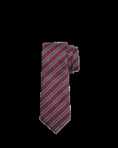 Zegna Men's Herringbone Stripe Silk Tie | Thumbnail 2