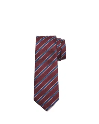 Zegna Men's Herringbone Stripe Silk Tie | Thumbnail 1