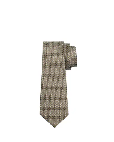Zegna Men's Micro-Geometric Silk Jacquard Tie | Thumbnail 1