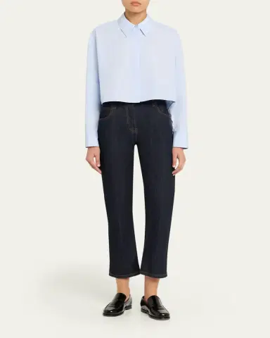 A.L.C. Maude Cropped Cotton Poplin Top | Thumbnail 2