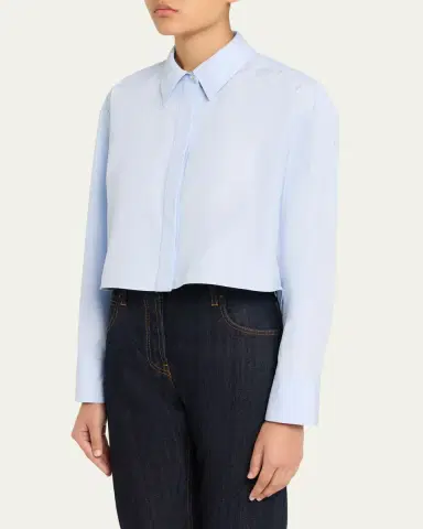 A.L.C. Maude Cropped Cotton Poplin Top | Thumbnail 3