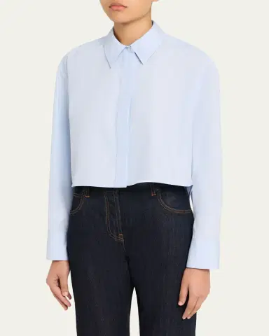 A.L.C. Maude Cropped Cotton Poplin Top | Thumbnail 4