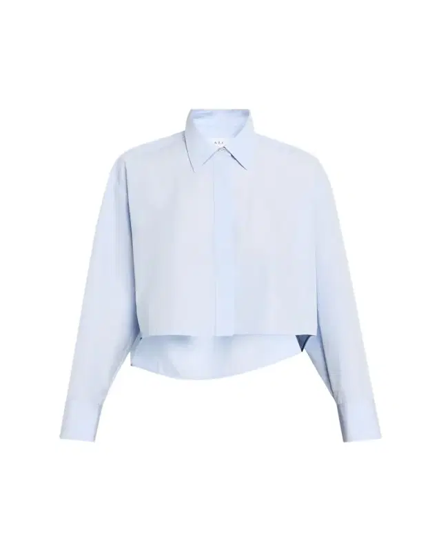 Maude Cropped Cotton Poplin Top