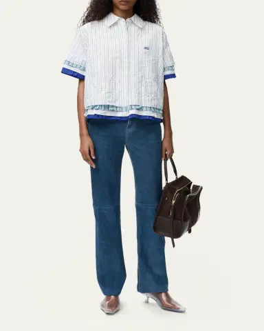 Loewe Short-Sleeve Layered Button-Down Shirt | Thumbnail 2 Loewe Short-Sleeve Layered Button-Down Shirt | Thumbnail 2