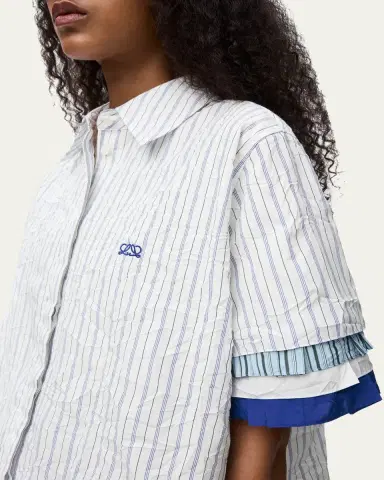 Loewe Short-Sleeve Layered Button-Down Shirt | Thumbnail 5 Loewe Short-Sleeve Layered Button-Down Shirt | Thumbnail 5